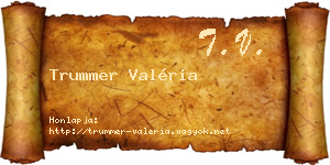 Trummer Valéria névjegykártya